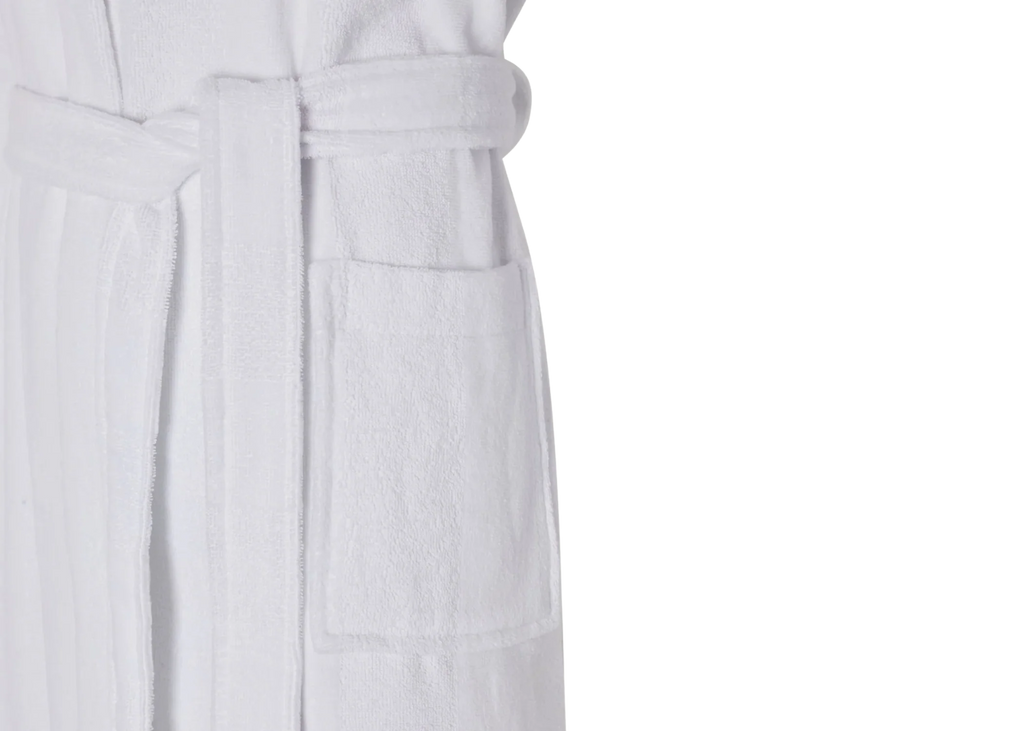 Jasper Conran "Stripe Hooded Robe" in White