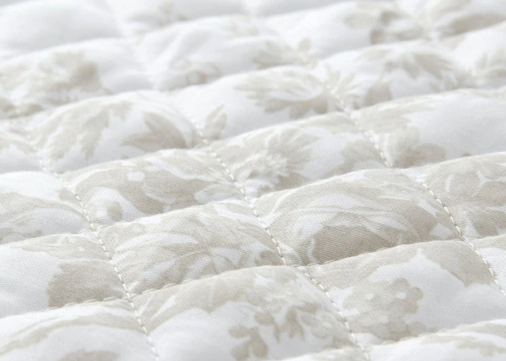 Laura Ashley "Walled Garden" Quilted Bedspread in Dove Grey