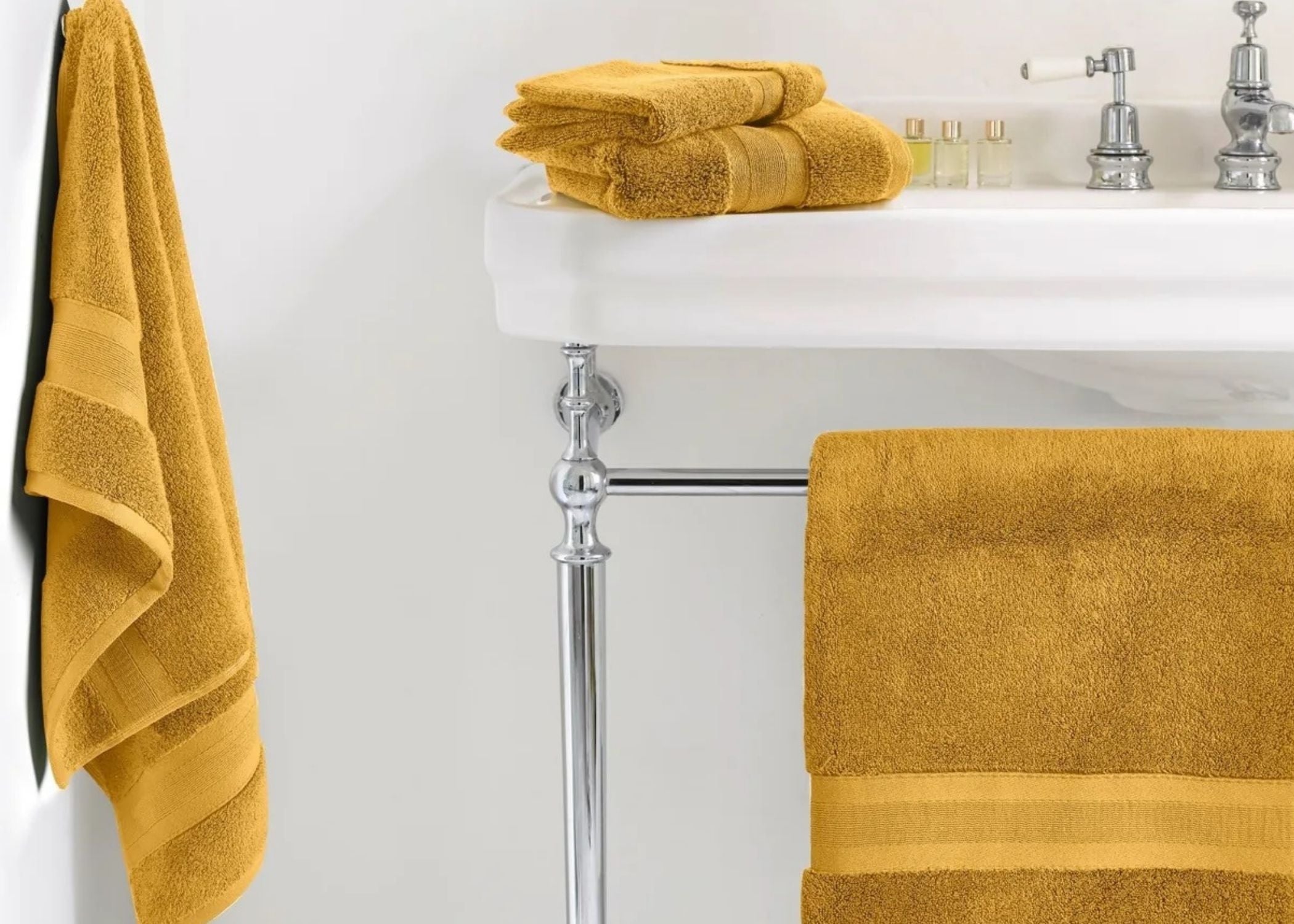 Jasper Conran "Zero Twist Cotton" Bath Towels Collection in Ochre