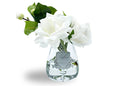 Linen Obsession"Tear Rose Bouquet" in Glass Vase – Artificial Silk Flowers