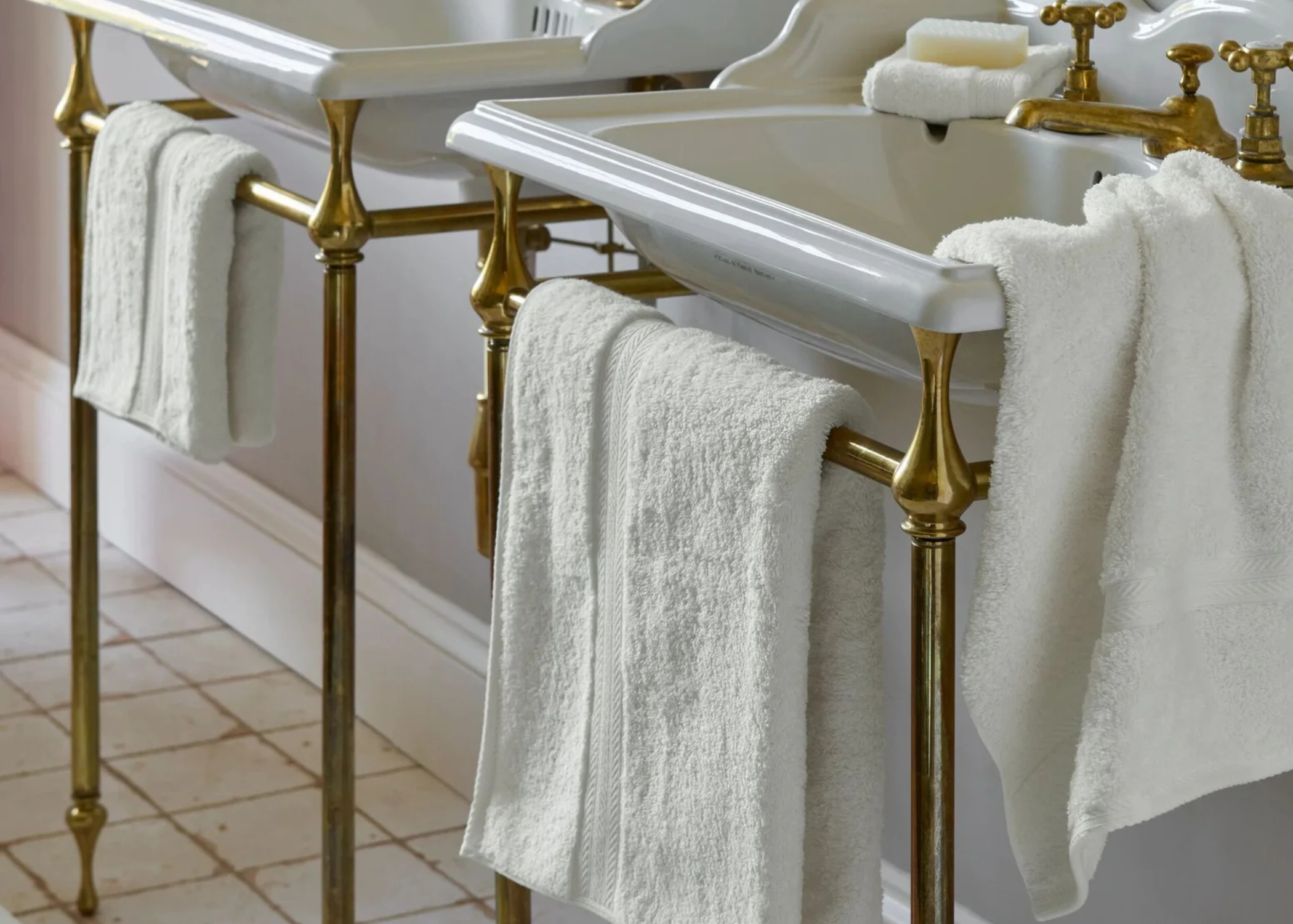 Christy "Renaissance" Egyptian Cotton Bath Towels Collection in Parchment (Cream)