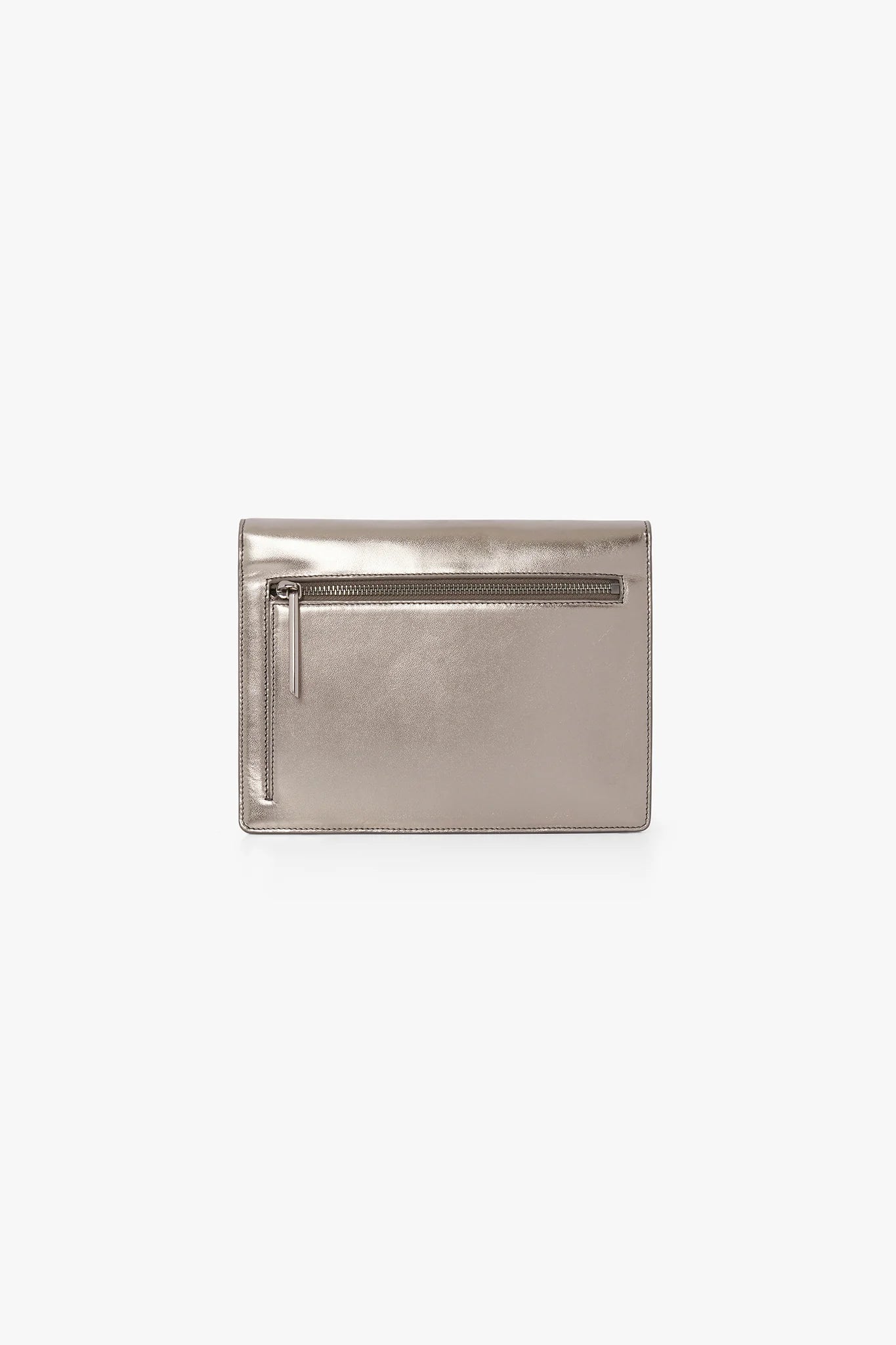 Jasper Conran "Gabriella" Leather Clutch Bag in Silver