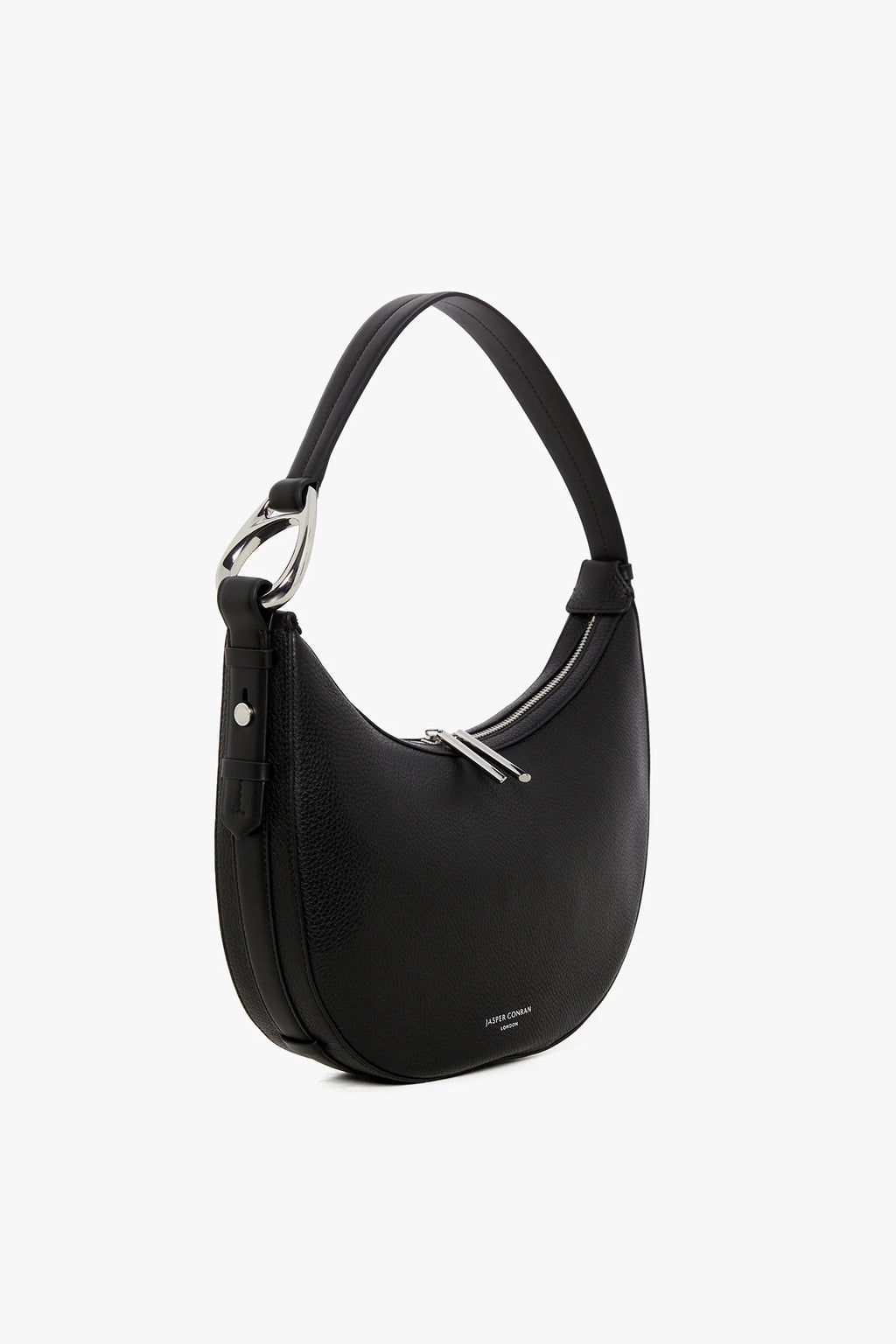 Jasper Conran "Bee" Leather Scoop Shoulder Bag in Black
