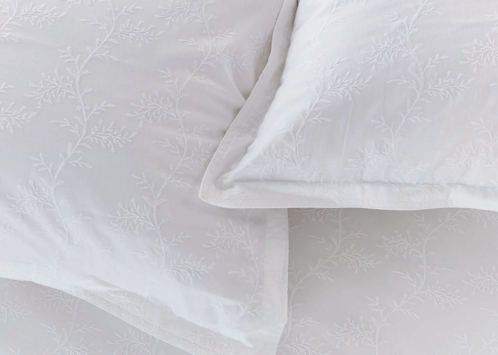 Murmur "Bea" Embroidery Duvet Cover Sets in White