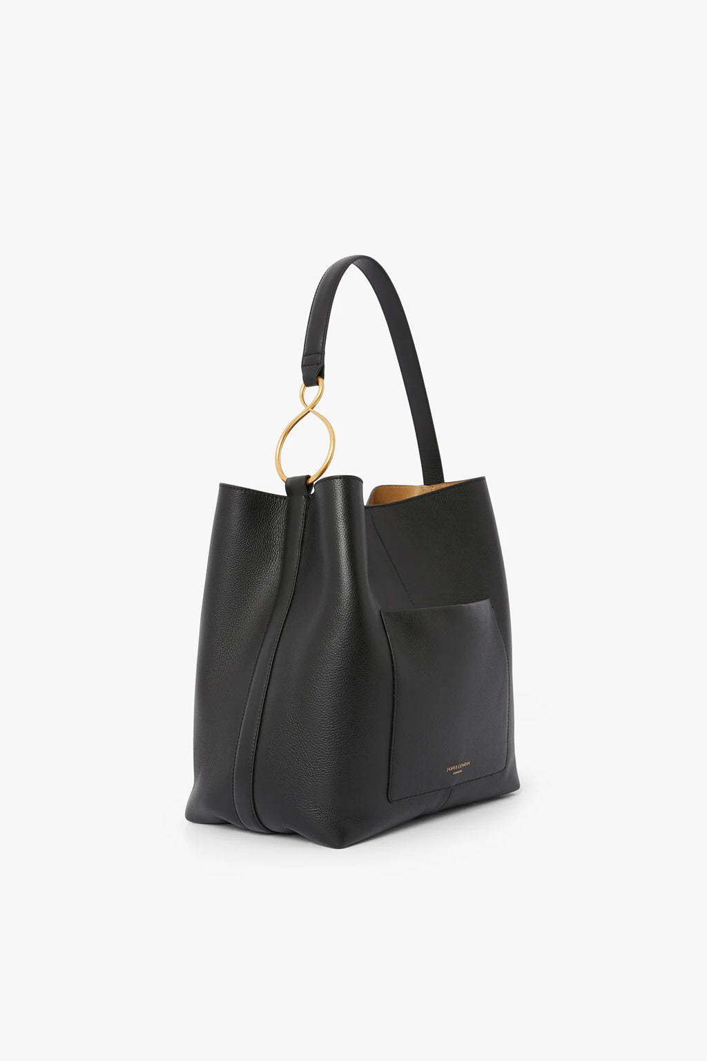 Jasper Conran "Gigi" Leather Hobo Bag in Black
