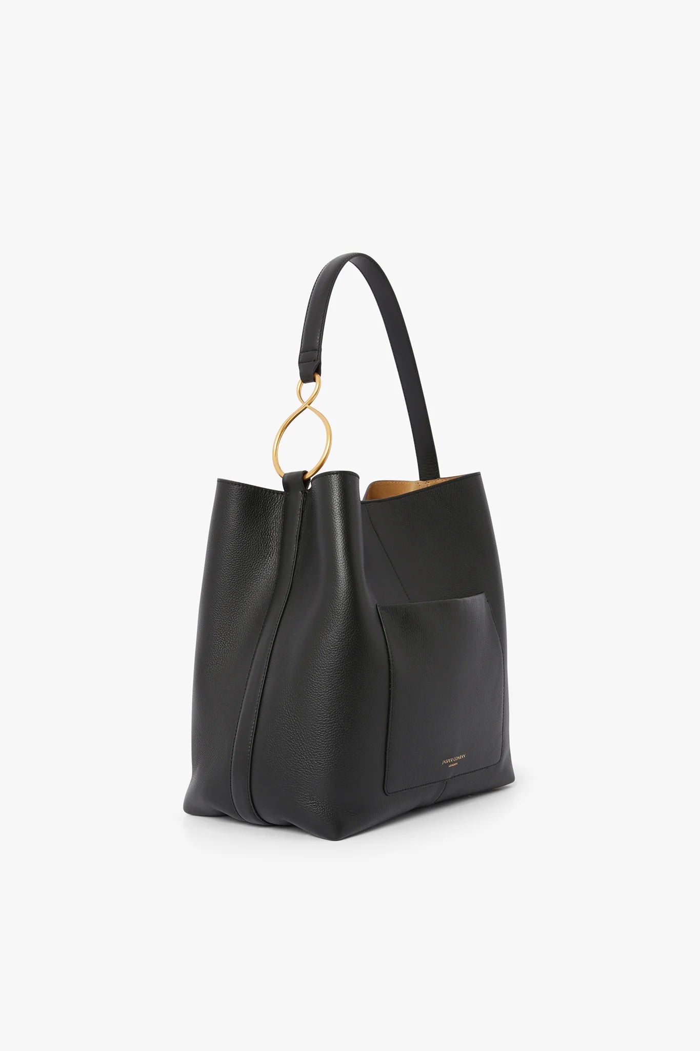 Jasper Conran "Gigi" Leather Hobo Bag in Black