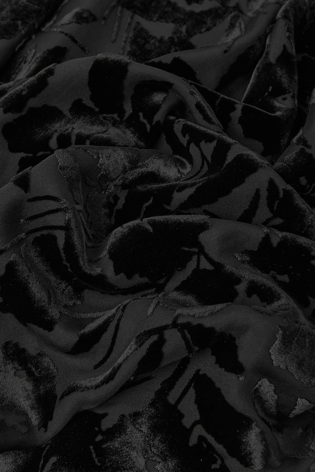 Jasper Conran "Idalia" Velvet Burn Out Skirt in Black Floral