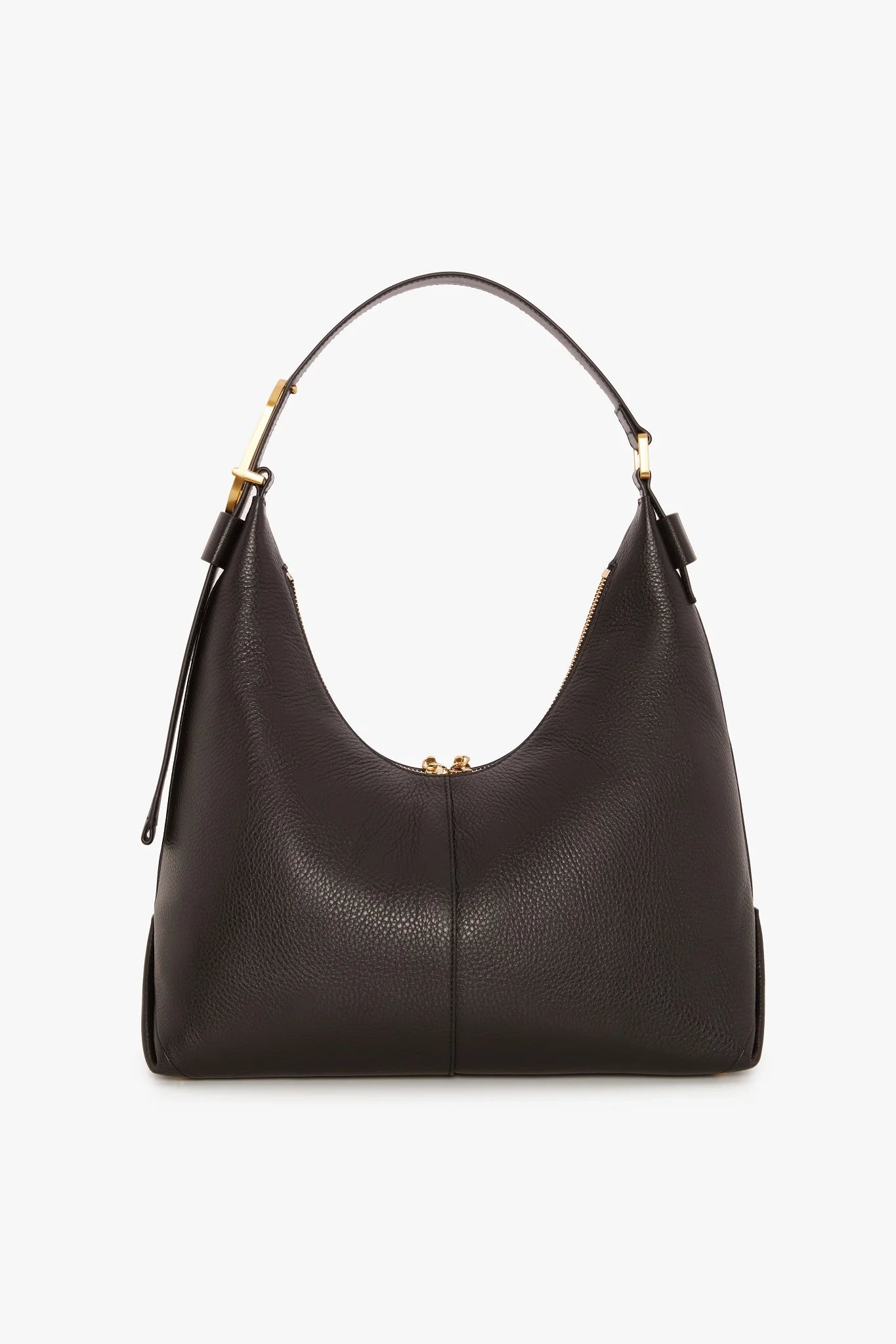 Jasper Conran "Beatrix" Leather Scoop Hobo in Black