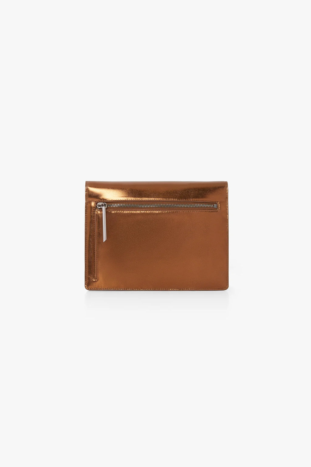 Jasper Conran "Gabriella" Leather Clutch Bag in Bronze