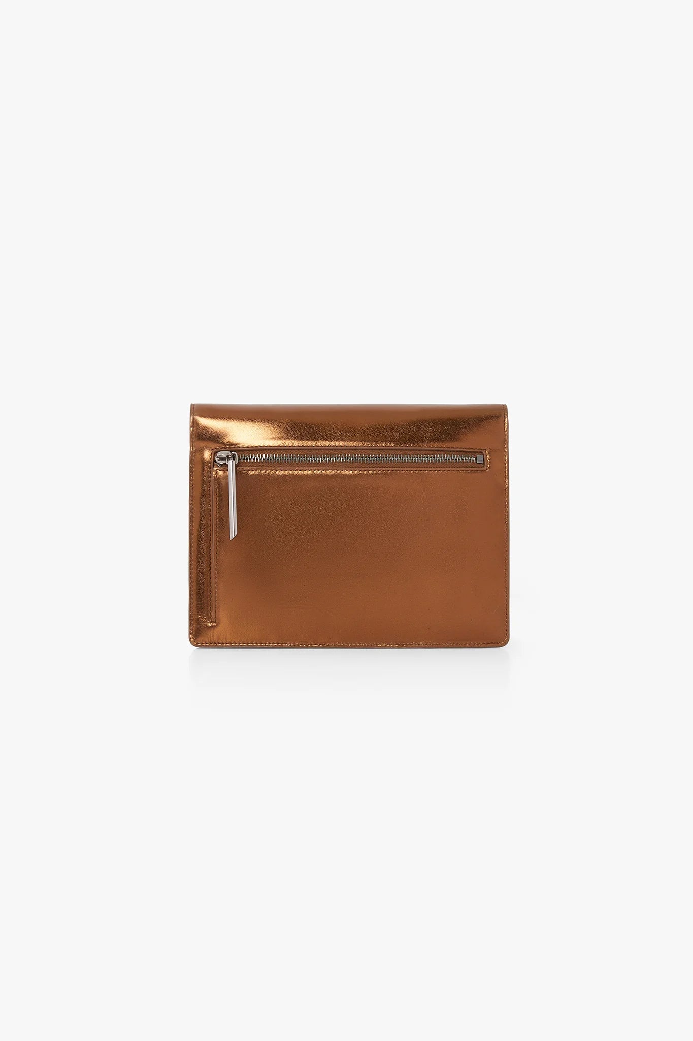 Jasper Conran "Gabriella" Leather Clutch Bag in Bronze