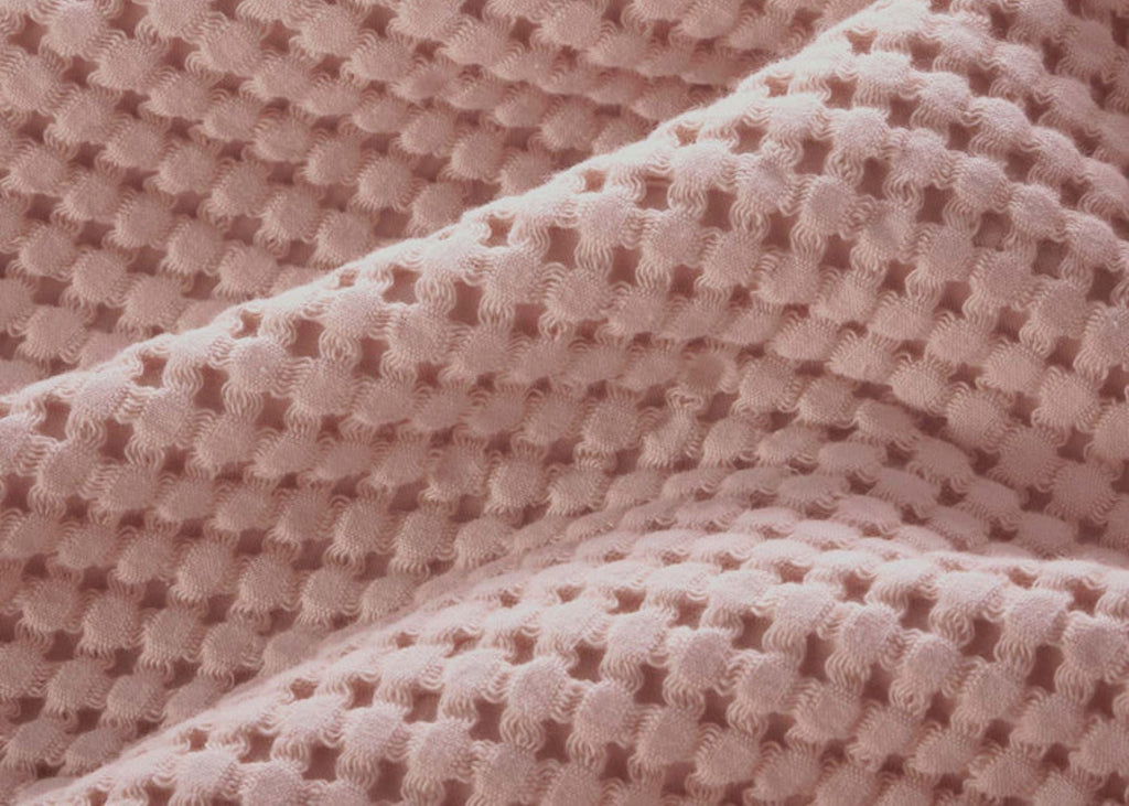Christy "Waffle" Bath Towel Collections in Blush