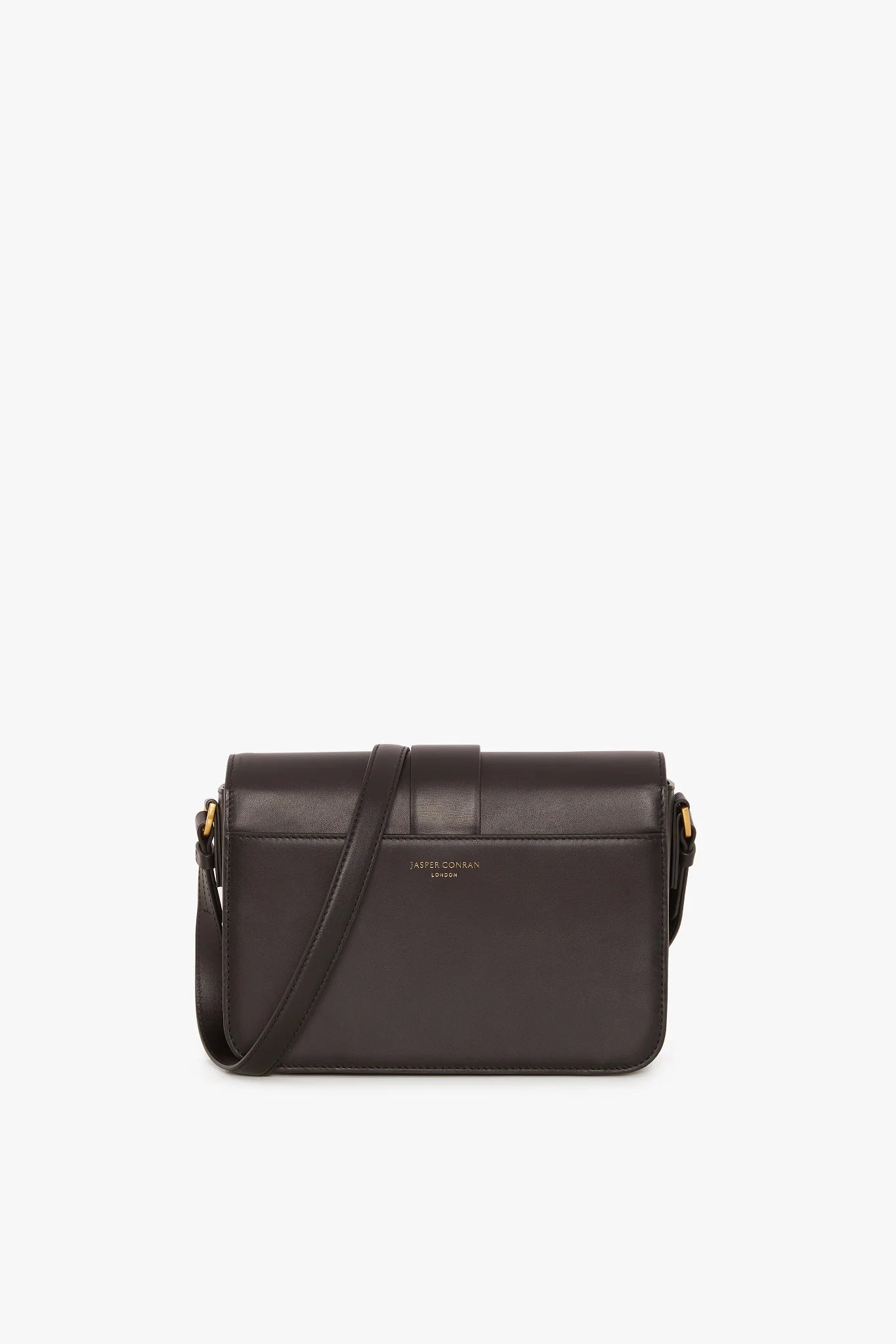 Jasper Conran "Beatrix" Flap Over Leather Cross Body in Black