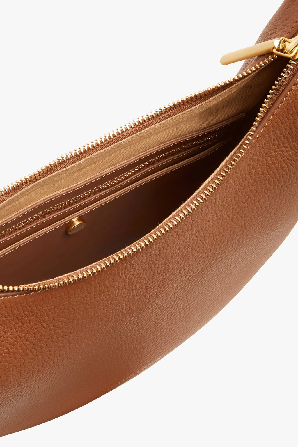 Jasper Conran "Beatrix" Scoop Leather Cross Body in Tan