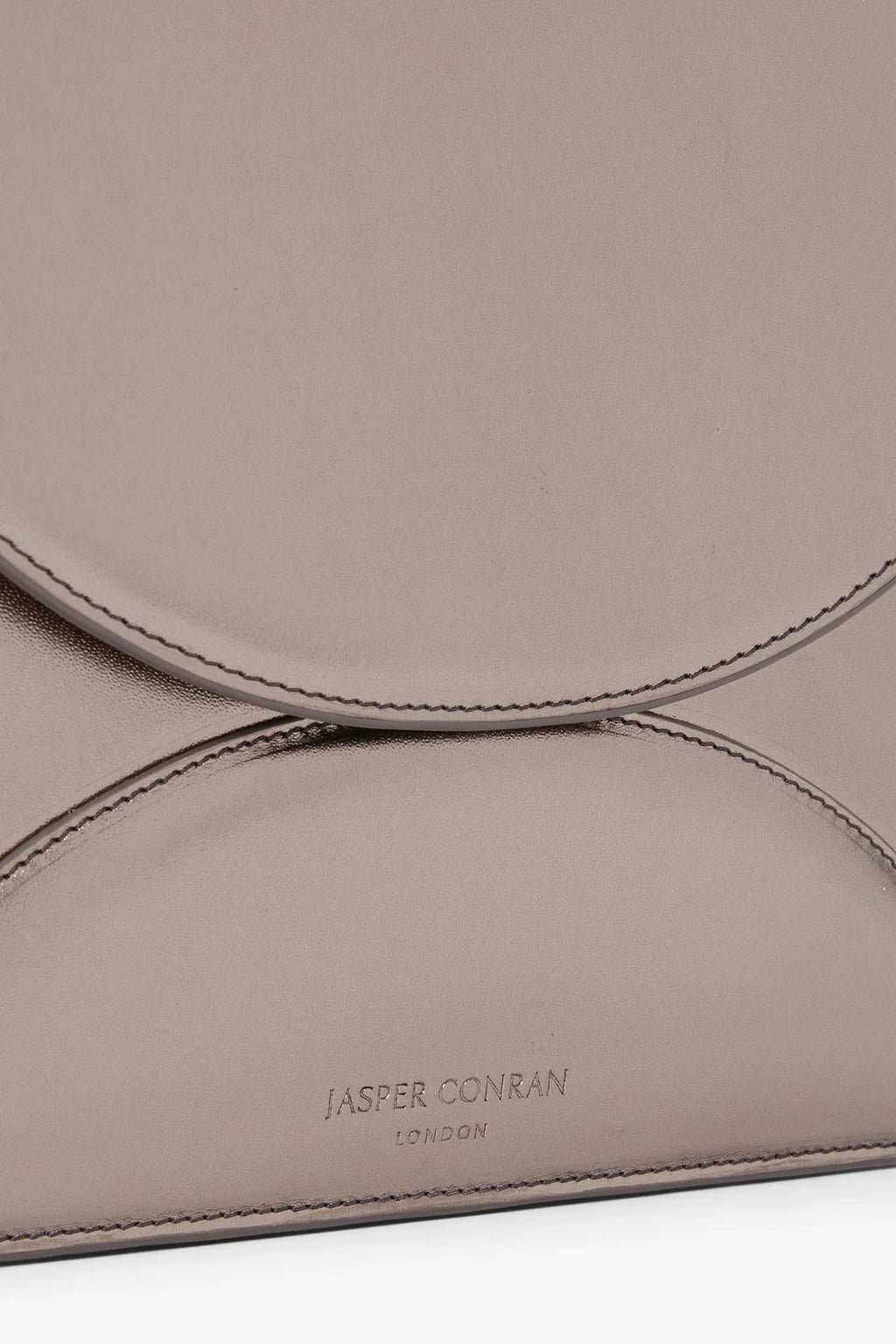 Jasper Conran "Gabriella" Leather Clutch Bag in Silver