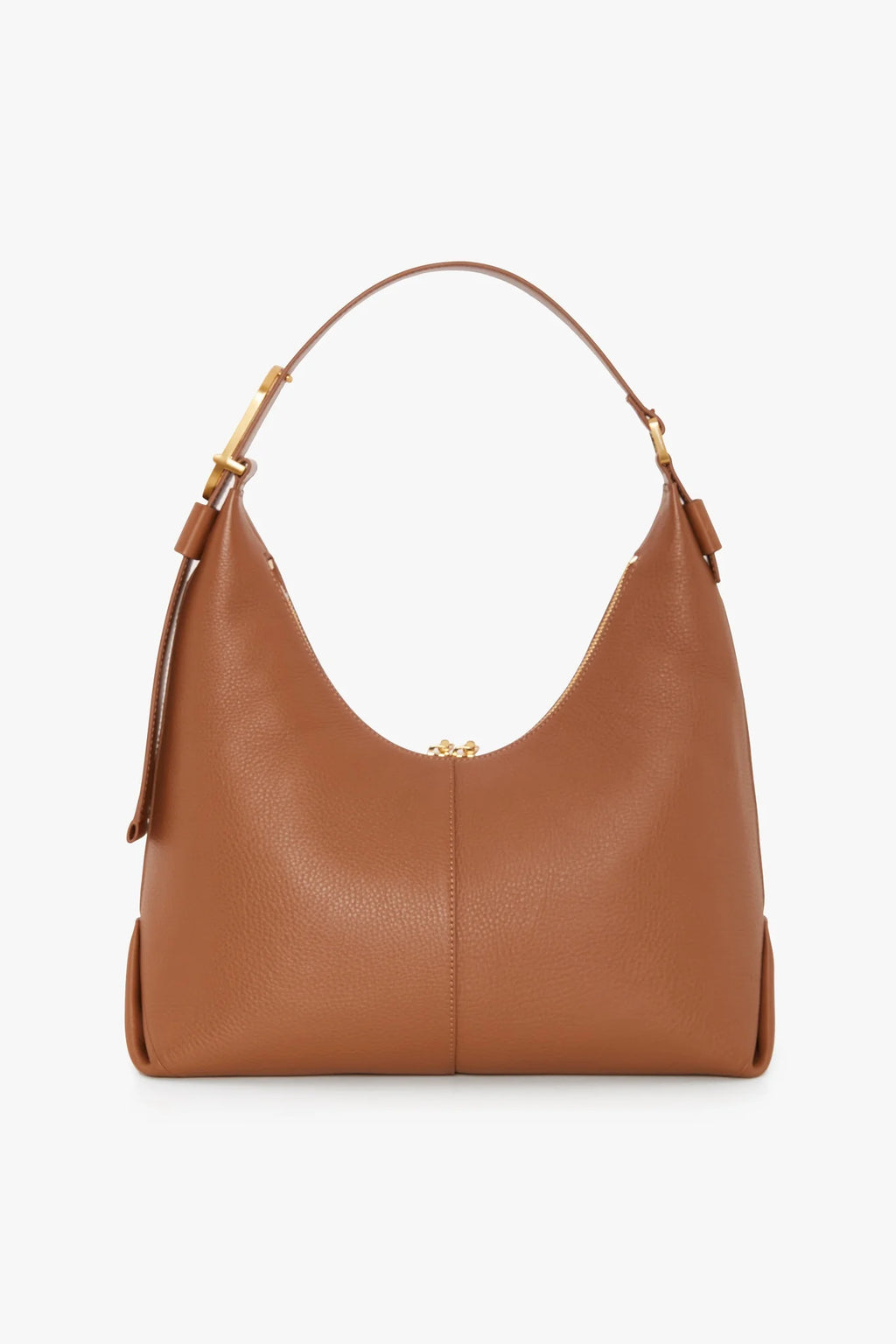 Jasper Conran "Beatrix" Leather Scoop Hobo in Tan