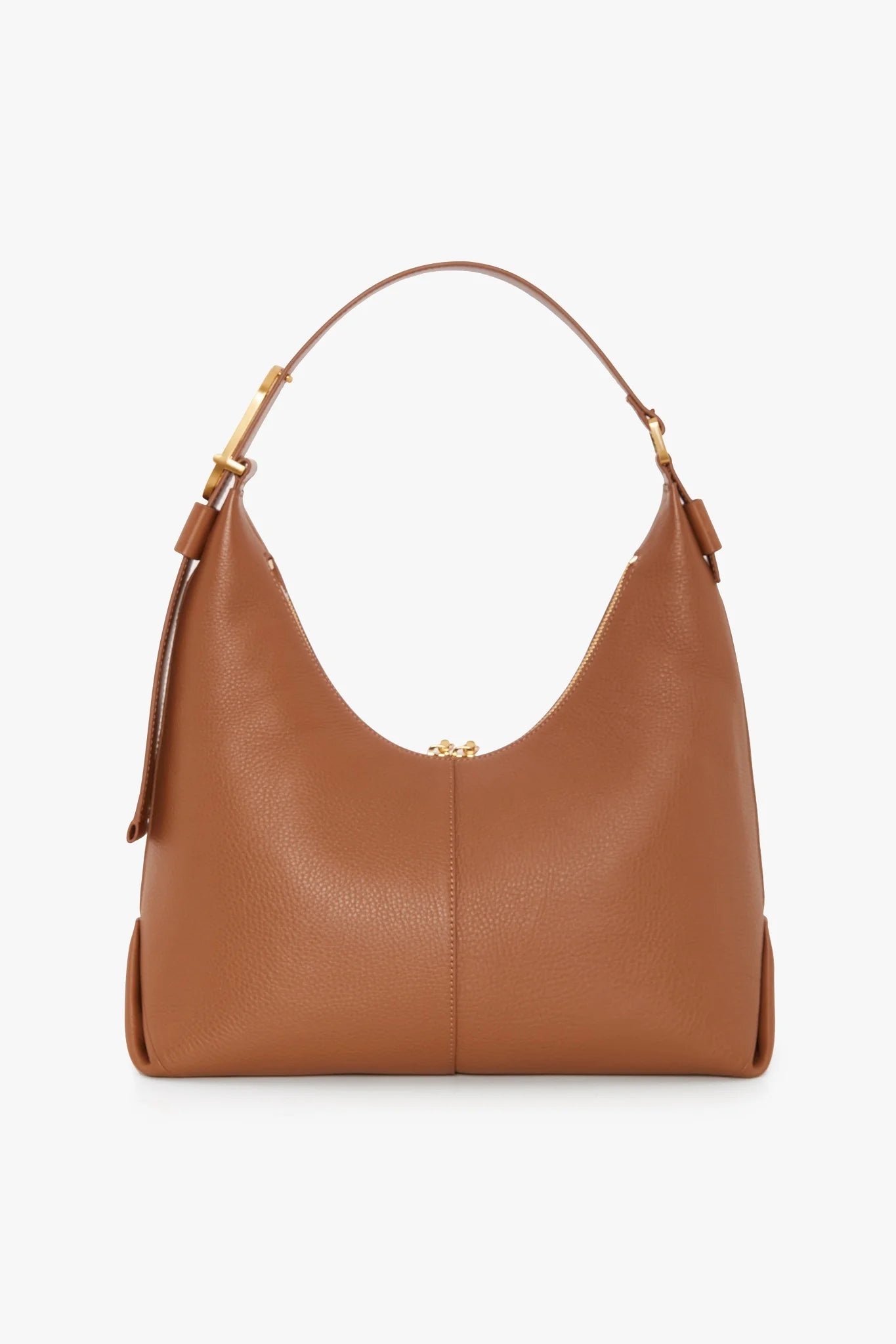 Jasper Conran "Beatrix" Leather Scoop Hobo in Tan