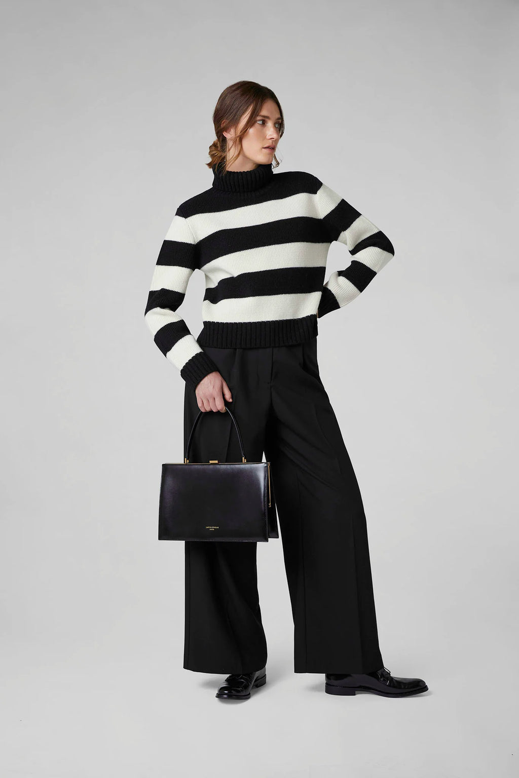 Jasper Conran "Gemma" Chunky Roll Neck Striped