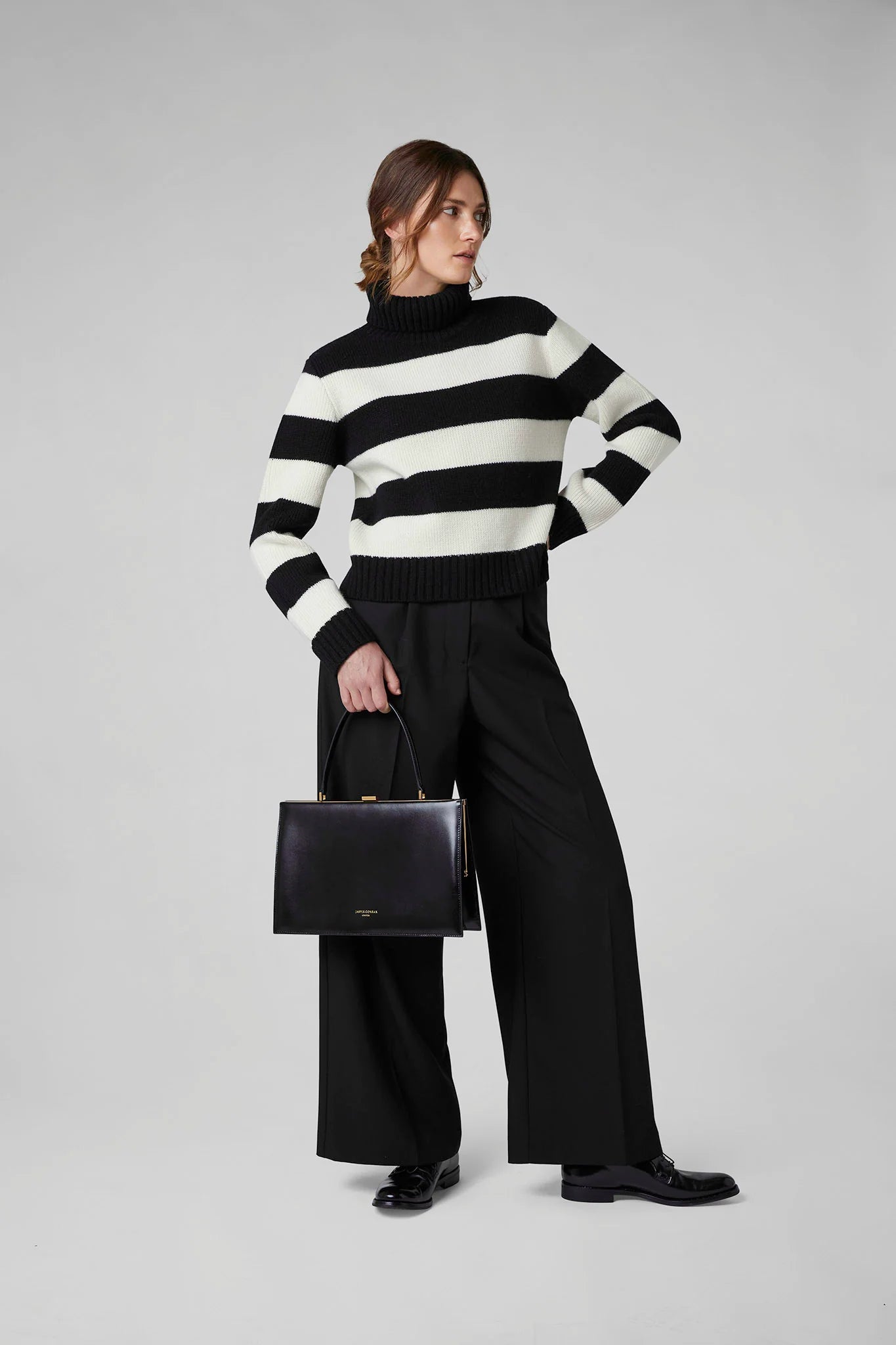 Jasper Conran "Gemma" Chunky Roll Neck Striped