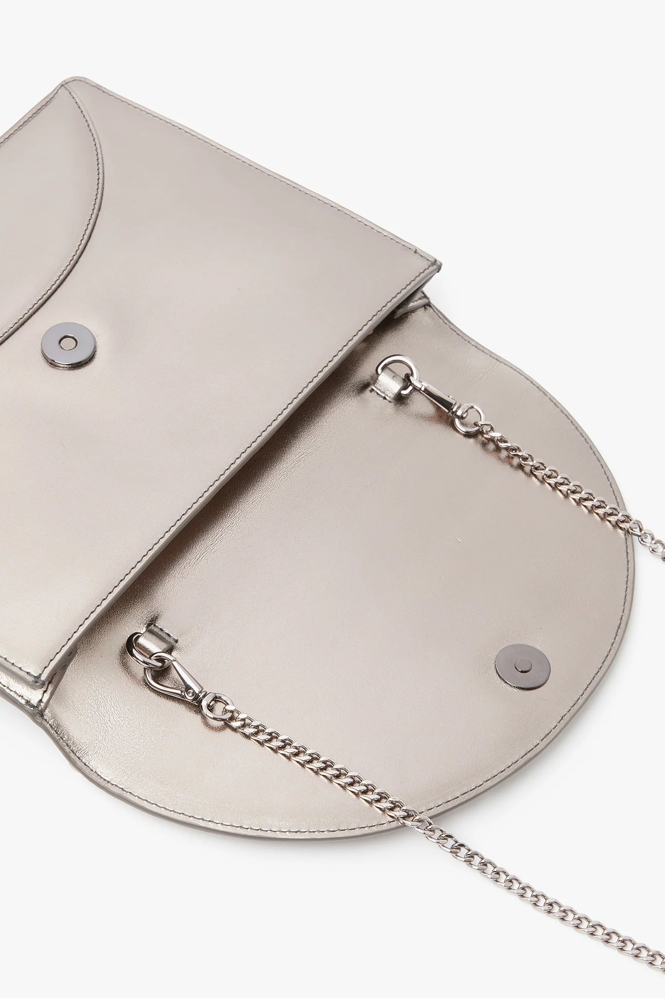 Jasper Conran "Gabriella" Leather Clutch Bag in Silver