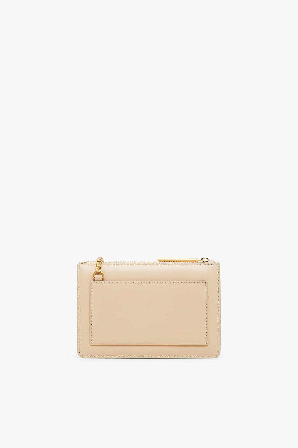 Jasper Conran "Francine" Leather Chain Clutch in Cream