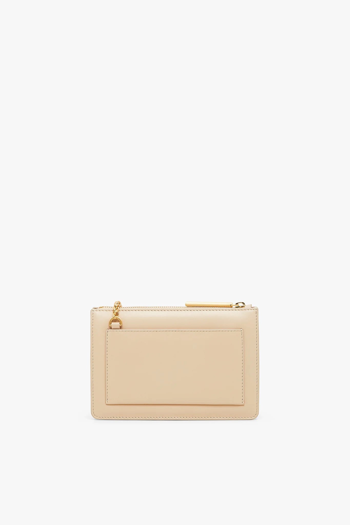 Jasper Conran "Francine" Leather Chain Clutch in Cream
