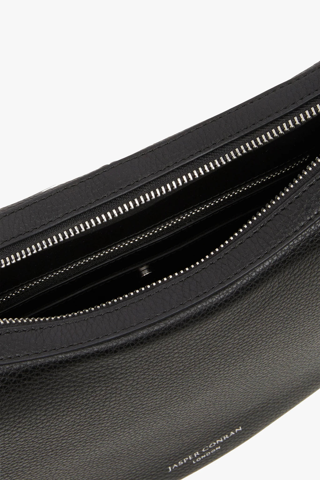 Jasper Conran "Bee" Leather Scoop Shoulder Bag in Black