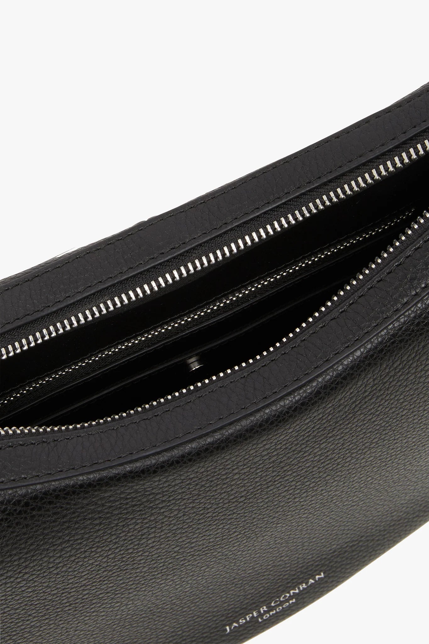 Jasper Conran "Bee" Leather Scoop Shoulder Bag in Black