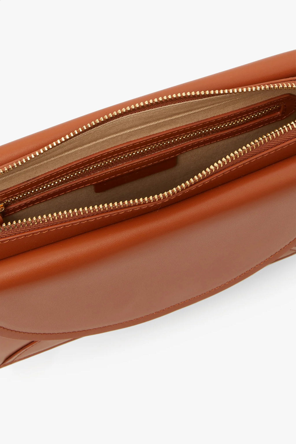 Jasper Conran "Darcey" Leather Double Flap Cross Body Bag in Tan