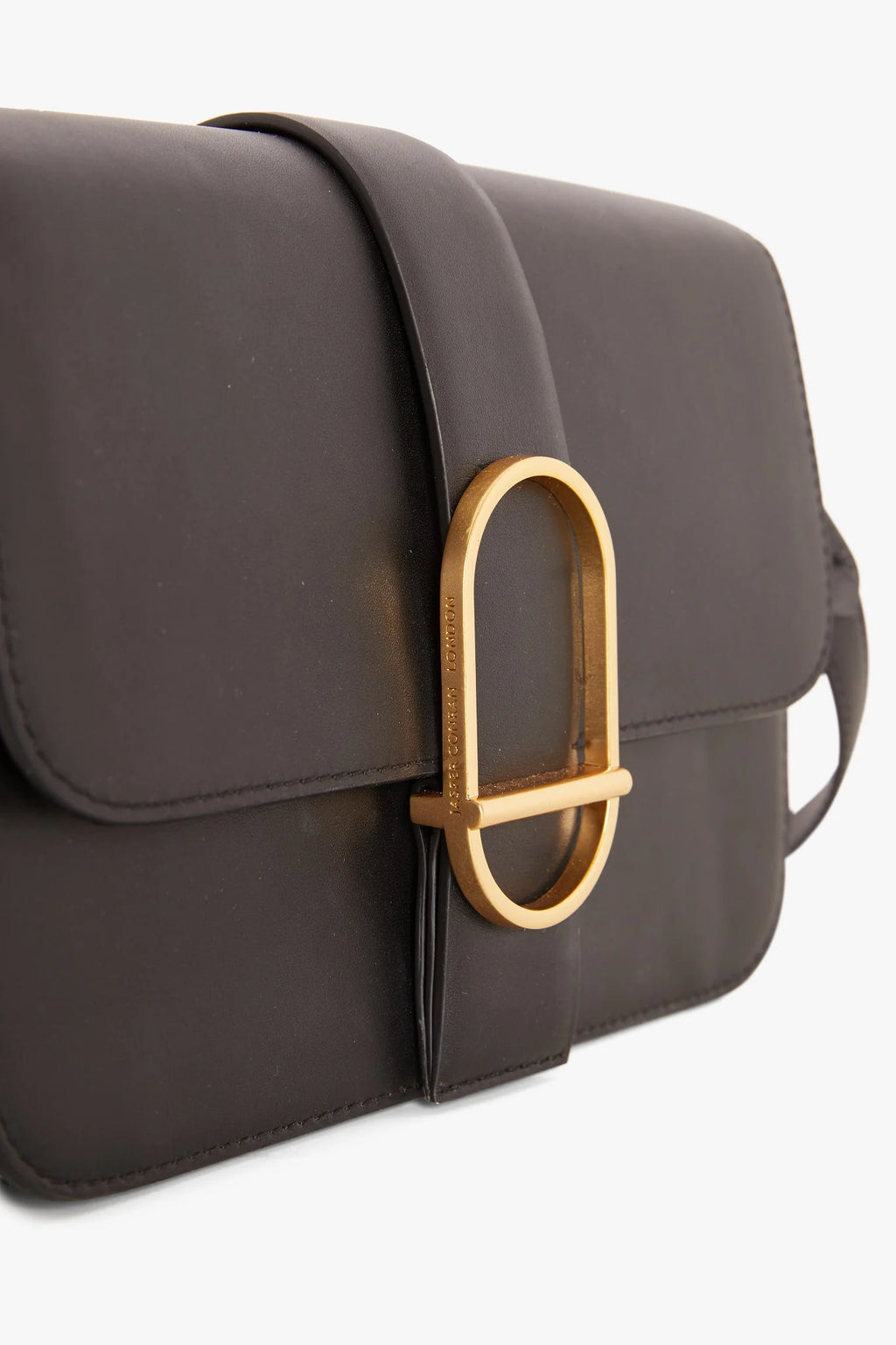 Jasper Conran "Beatrix" Flap Over Leather Cross Body in Black