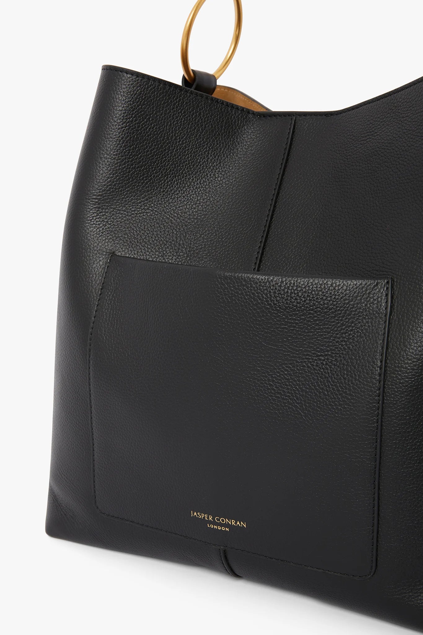 Jasper Conran "Gigi" Leather Hobo Bag in Black