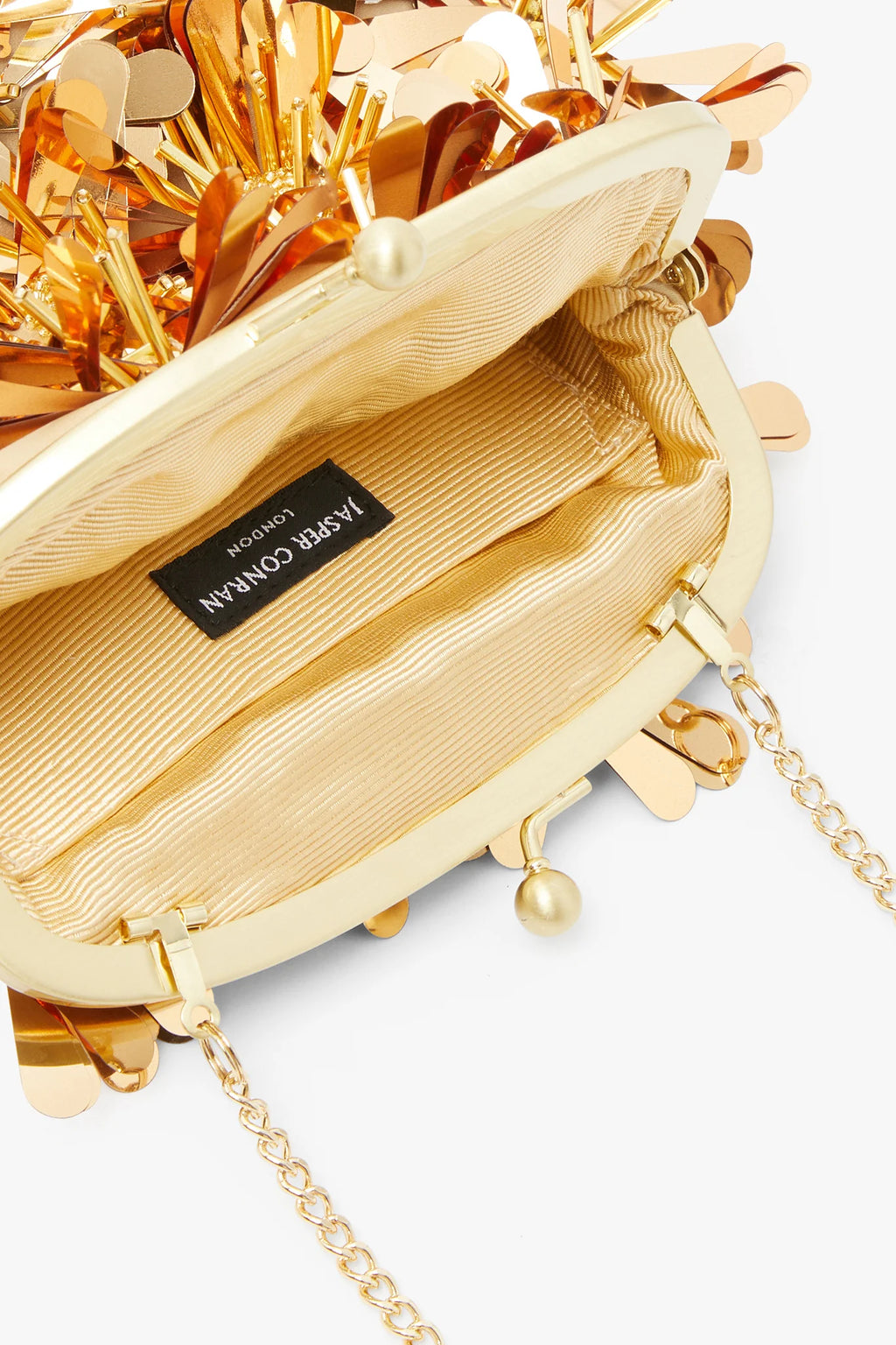 Jasper Conran "Giavanna" Sequin Clutch in Gold