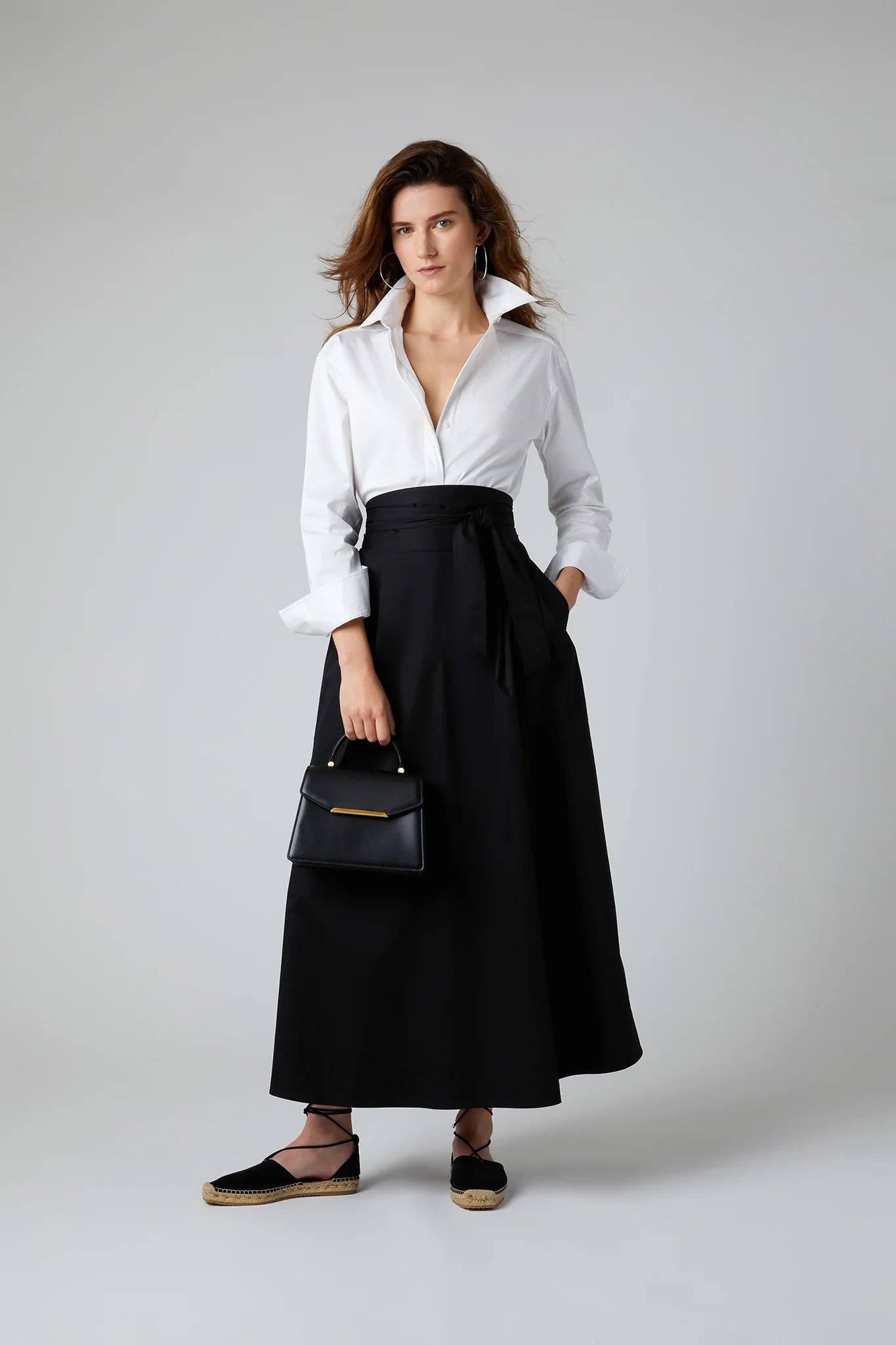 Jasper Conran "Francine" Top Handle Grab Bag in Black