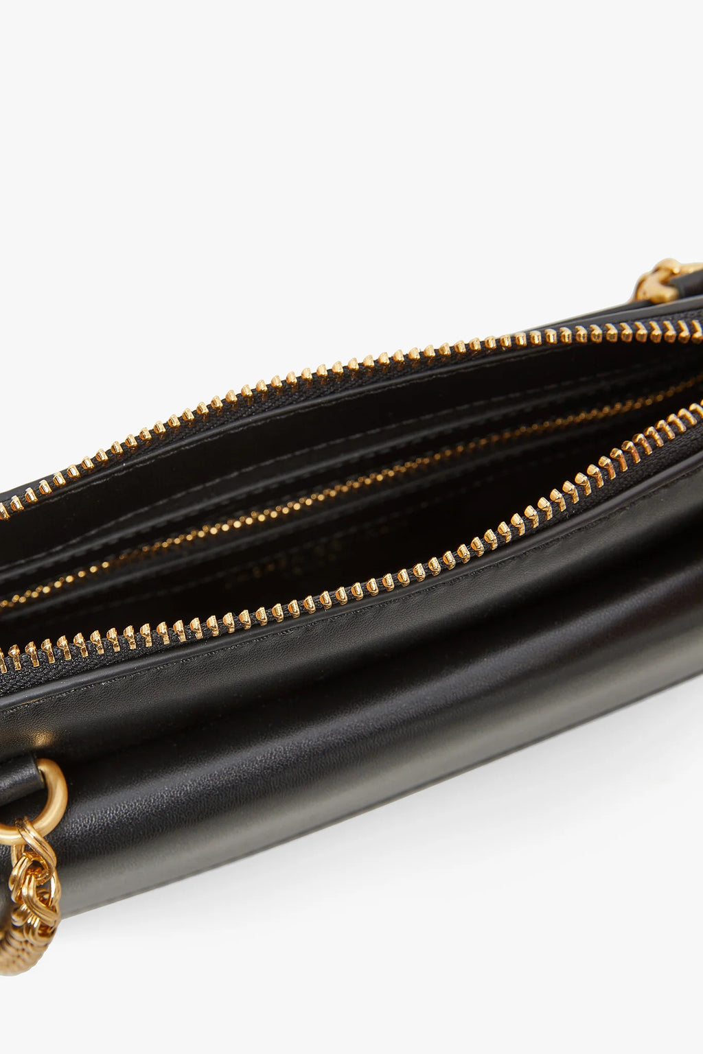Jasper Conran "Francine" Leather Chain Clutch in Black