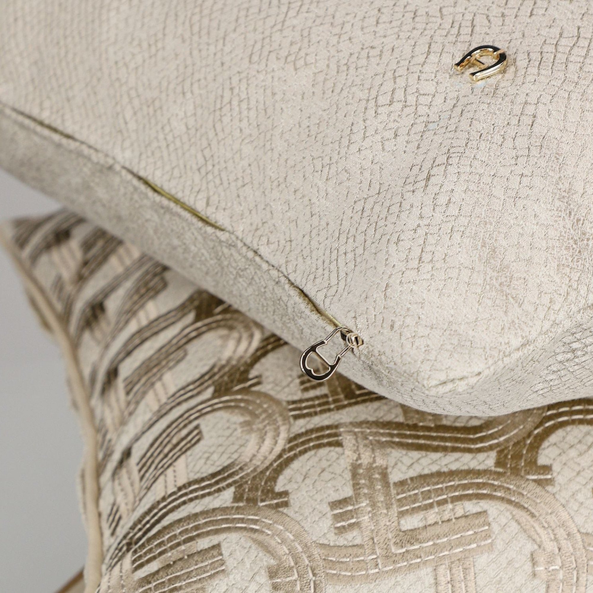Neat Decorative Filled Cushion in Cream