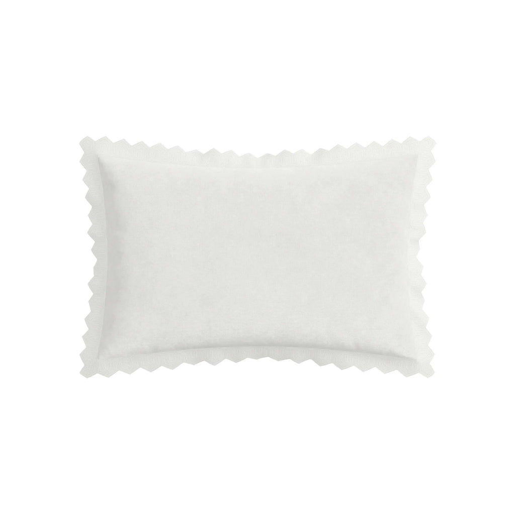 Avita Geo Scallop Pillowcase in White