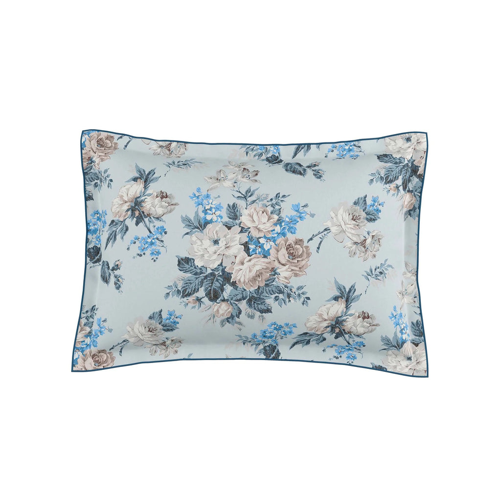 Delphine Duvet Cover Set in Chambray Blue