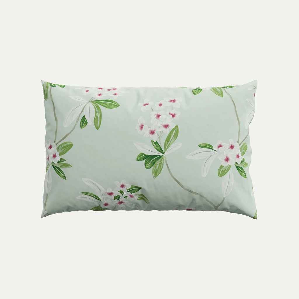 Oleander Filled Cushion in Aqua