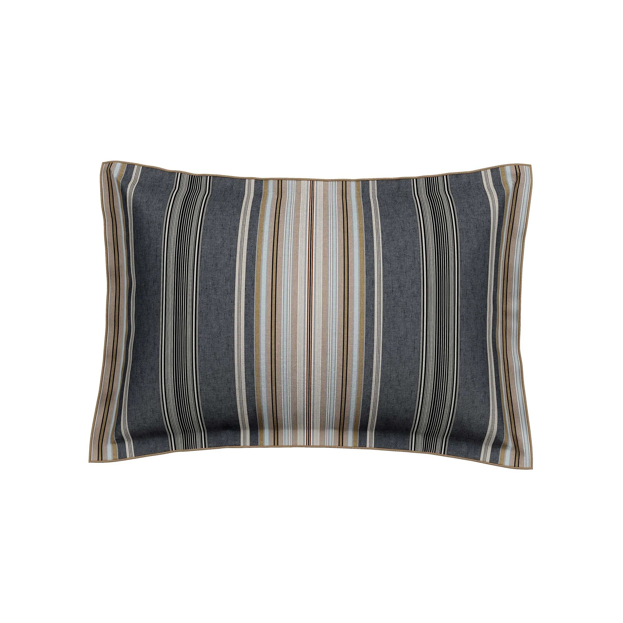 Oscar Duvet Cover Set in Charcoal & Tan