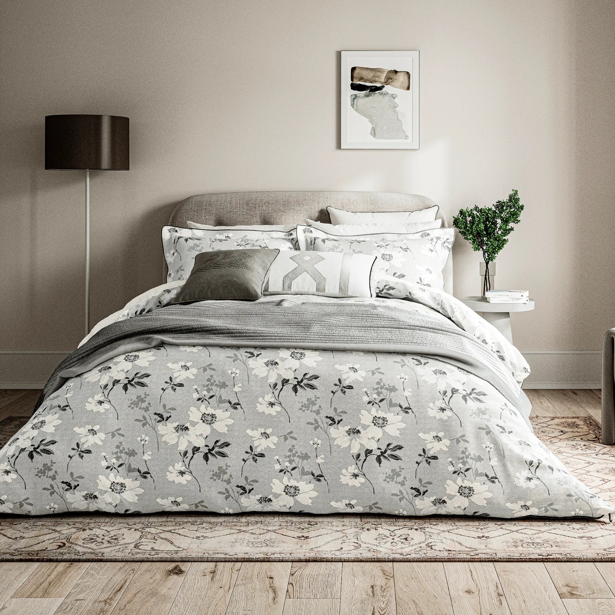 Sefa Duvet Cover Set in Silver