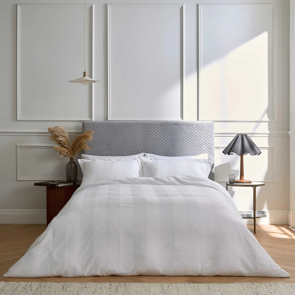 Sierra Dobby Duvet Cover Set in White