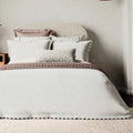 Bedeck of Belfast "Avita Geo Scallop" Duvet Cover in White
