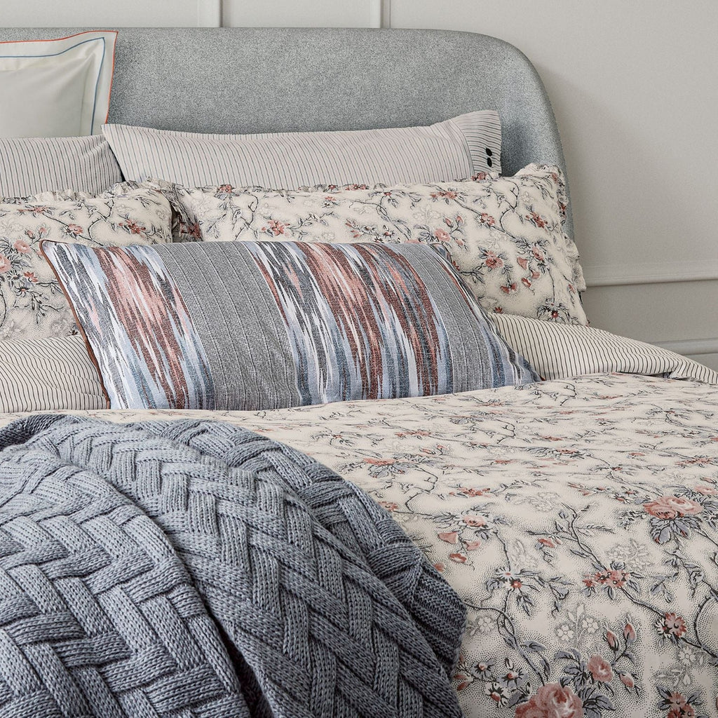 Bedeck of Belfast "Estelle" Duvet Cover and Oxford Pillowcase in Red