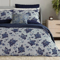 Bedeck of Belfast "Freya" Duvet Cover and Oxford Pillowcase in Indigo