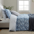 Bedeck of Belfast "Miya" Duvet Cover and Oxford Pillowcase in Chambray Blue