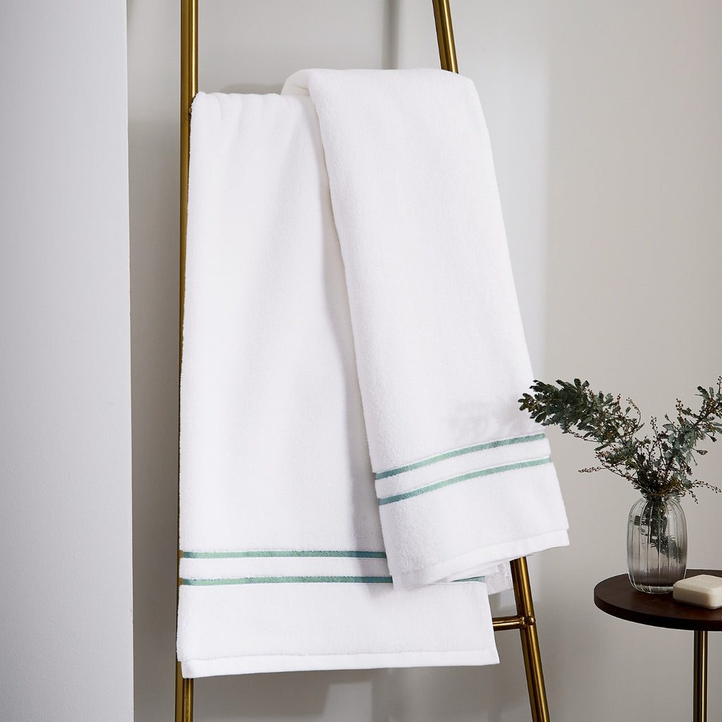 Bedeck of Belfast "Murano" Bath Towels in Celadon (Pale Green)