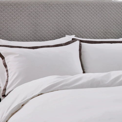 Bedeck of Belfast "Olenna" Duvet Cover Set in Charcoal/White