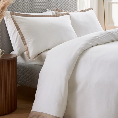 Bedeck of Belfast "Olenna" Duvet Cover Set in Truffle/Chalk