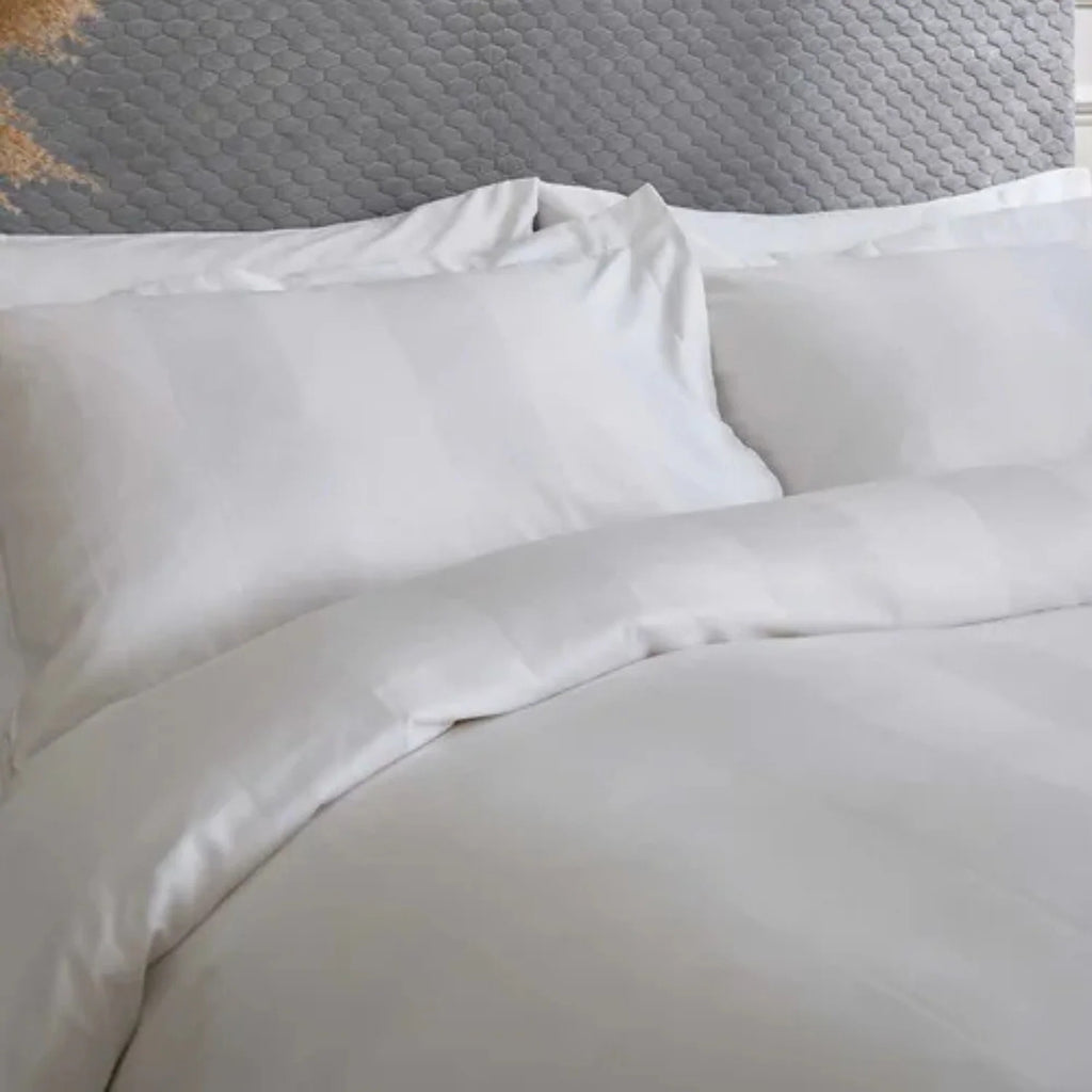 Bedeck of Belfast "Sierra Dobby" Duvet Cover Set in White