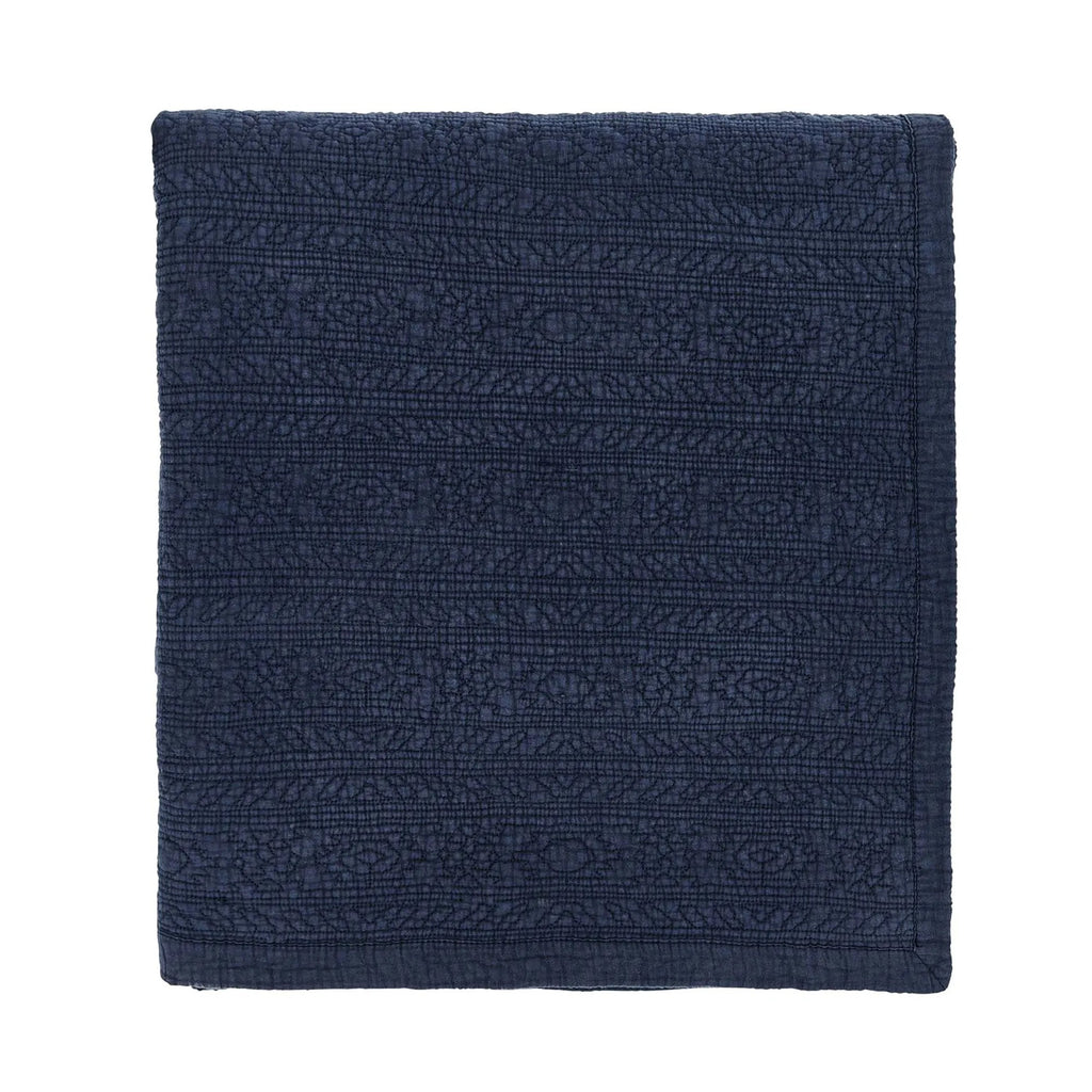 Stafford Quilted Throw in Navy