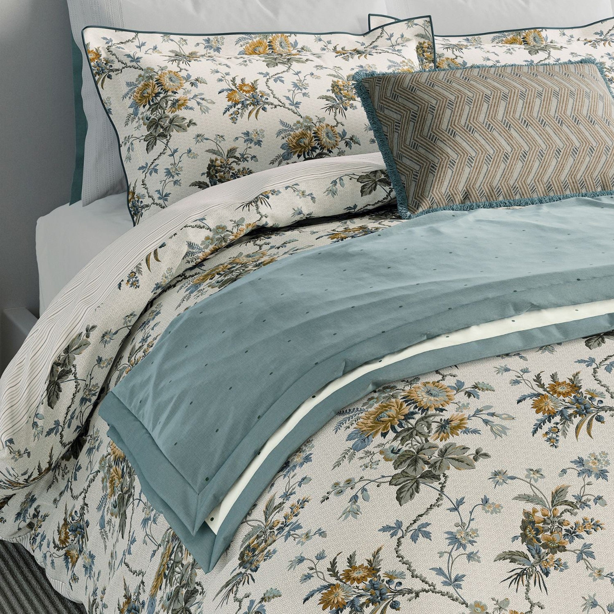 Sybill Duvet Cover Set in Duck Egg